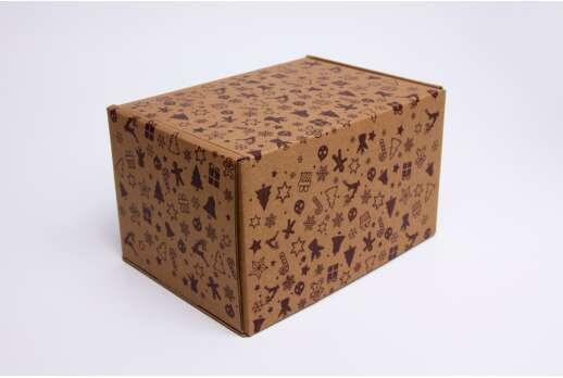 Cardboard box for New Year's gifts 165*115*100 mm