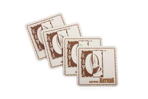 Coasters with logo 92*92 mm